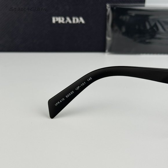 NEW Prada PRA10V 12P1O1 Black Matte Square Unisex Eyeglasses PR A10V - Picture 7 of 8